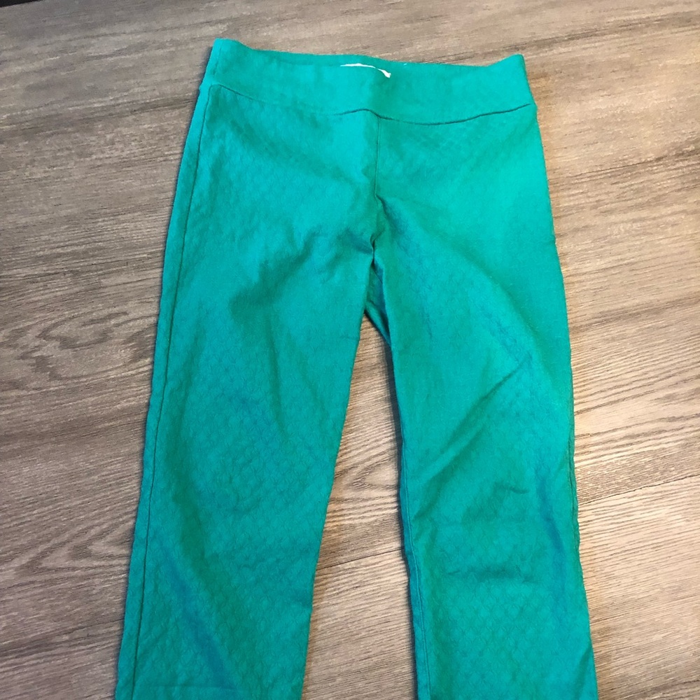 Green ankle pants